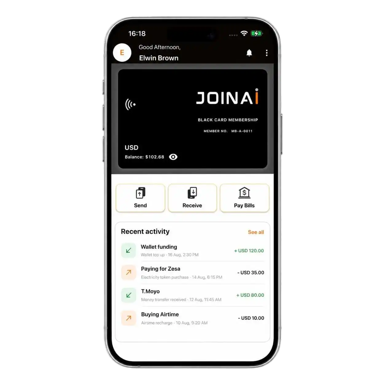 Joinai mobile app ready for everyday payments